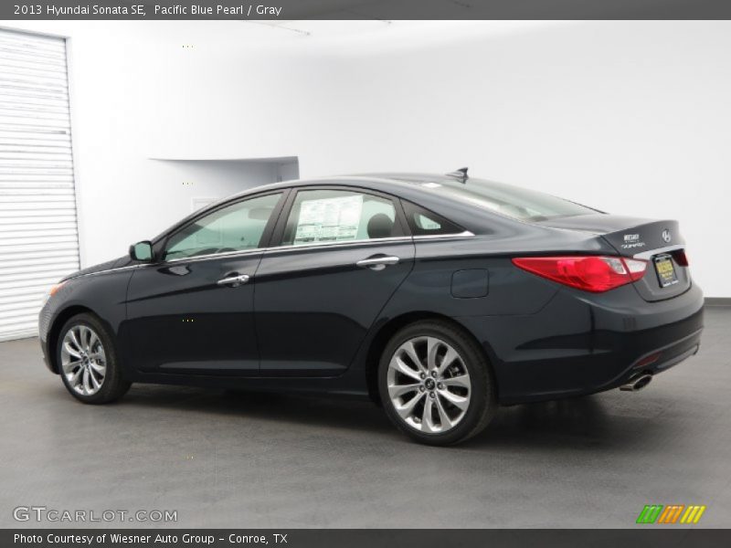 Pacific Blue Pearl / Gray 2013 Hyundai Sonata SE