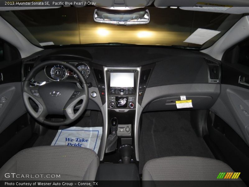 Pacific Blue Pearl / Gray 2013 Hyundai Sonata SE