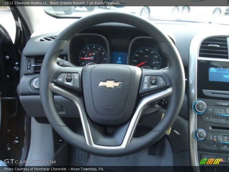Black Granite Metallic / Jet Black/Titanium 2013 Chevrolet Malibu LS