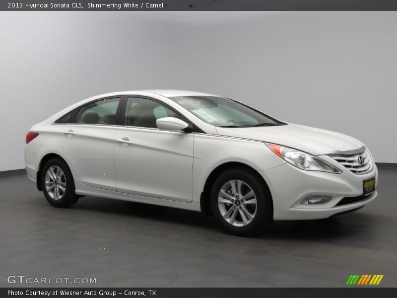Shimmering White / Camel 2013 Hyundai Sonata GLS