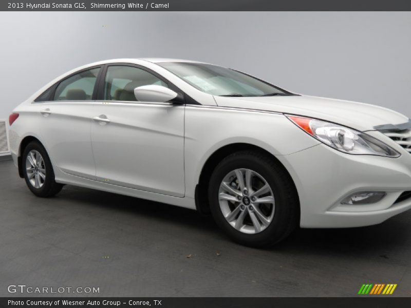 Shimmering White / Camel 2013 Hyundai Sonata GLS