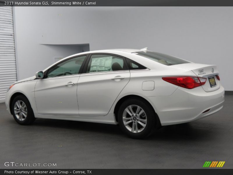 Shimmering White / Camel 2013 Hyundai Sonata GLS