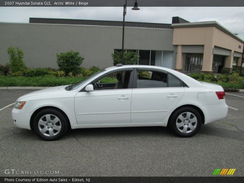 Arctic White / Beige 2007 Hyundai Sonata GLS