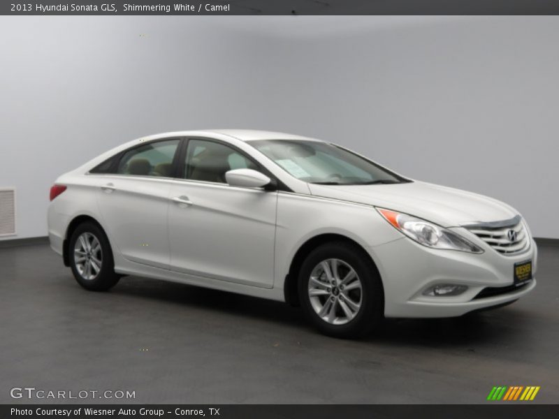 Shimmering White / Camel 2013 Hyundai Sonata GLS