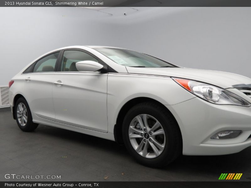 Shimmering White / Camel 2013 Hyundai Sonata GLS