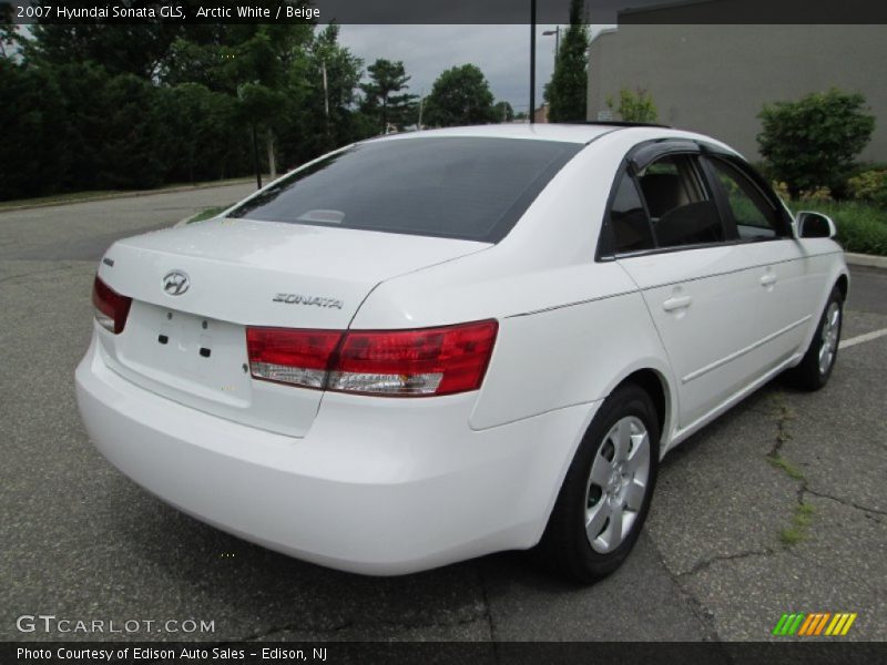 Arctic White / Beige 2007 Hyundai Sonata GLS