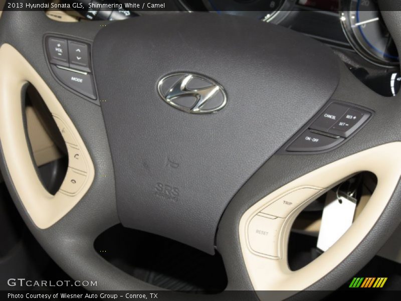 Shimmering White / Camel 2013 Hyundai Sonata GLS