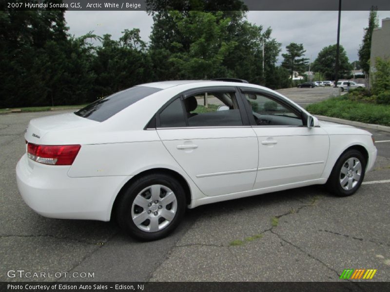 Arctic White / Beige 2007 Hyundai Sonata GLS