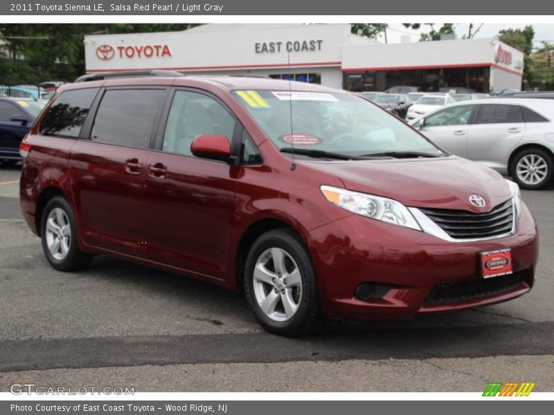 Salsa Red Pearl / Light Gray 2011 Toyota Sienna LE