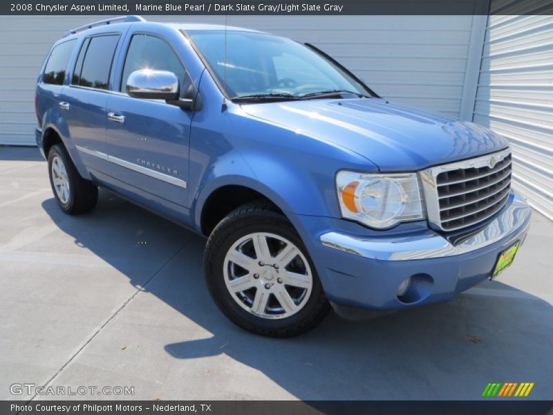 Marine Blue Pearl / Dark Slate Gray/Light Slate Gray 2008 Chrysler Aspen Limited