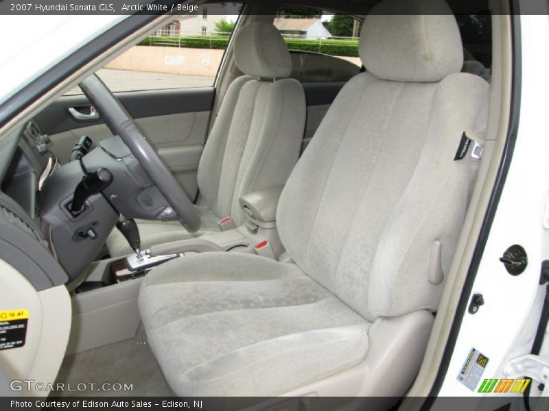 Arctic White / Beige 2007 Hyundai Sonata GLS