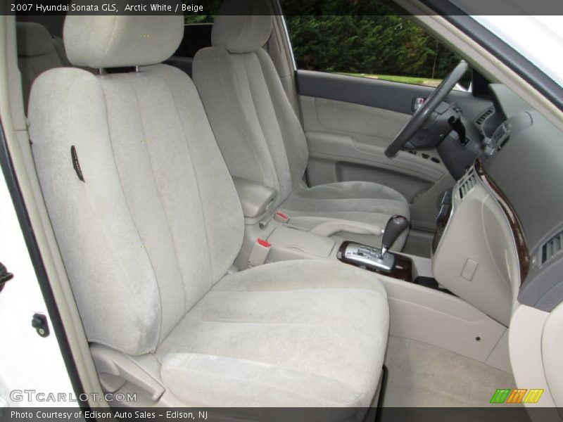 Arctic White / Beige 2007 Hyundai Sonata GLS