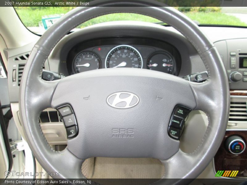Arctic White / Beige 2007 Hyundai Sonata GLS