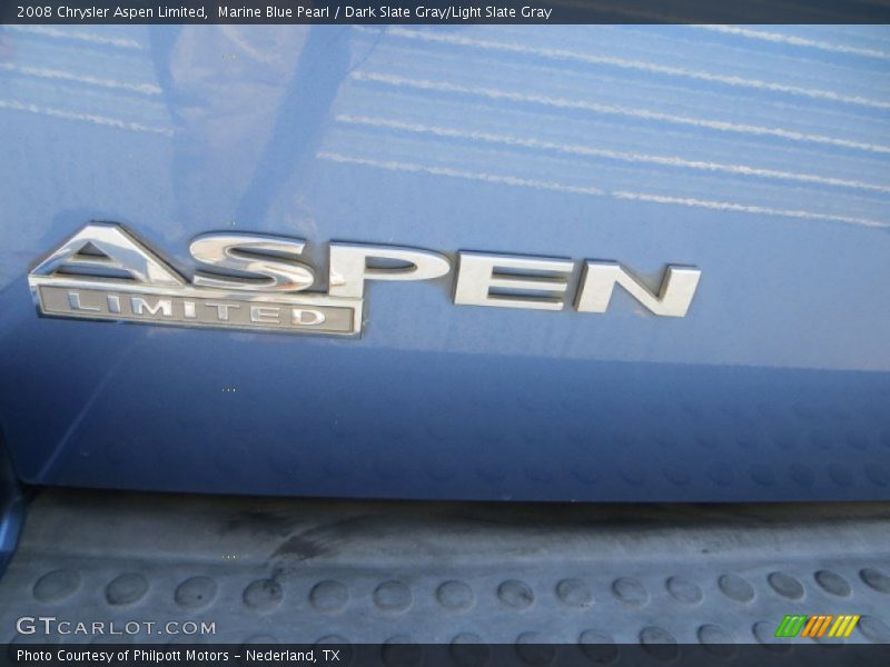 Marine Blue Pearl / Dark Slate Gray/Light Slate Gray 2008 Chrysler Aspen Limited