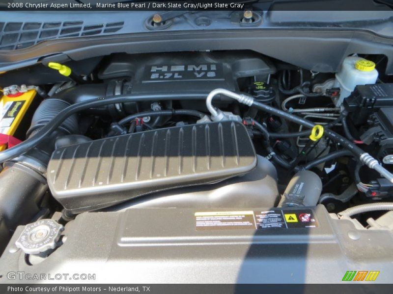 Marine Blue Pearl / Dark Slate Gray/Light Slate Gray 2008 Chrysler Aspen Limited