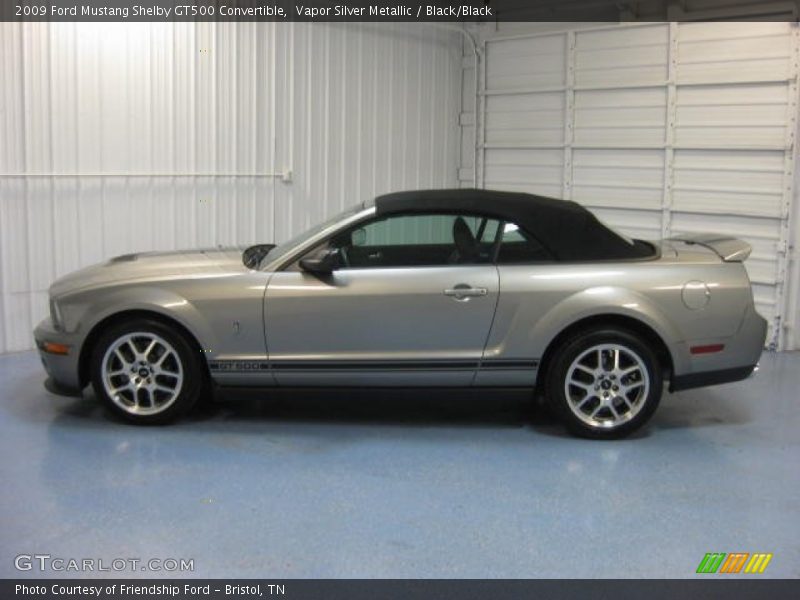 Vapor Silver Metallic / Black/Black 2009 Ford Mustang Shelby GT500 Convertible