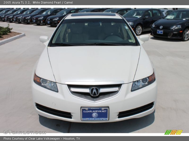 White Diamond Pearl / Camel 2005 Acura TL 3.2