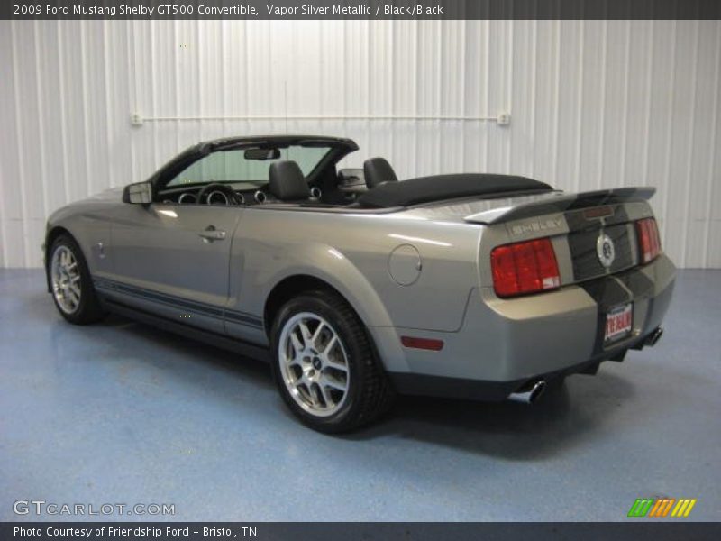 Vapor Silver Metallic / Black/Black 2009 Ford Mustang Shelby GT500 Convertible