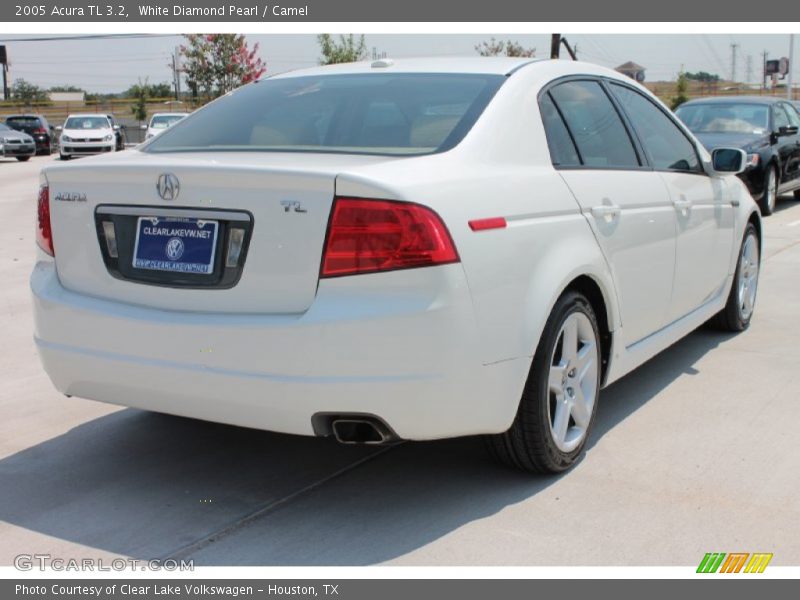 White Diamond Pearl / Camel 2005 Acura TL 3.2