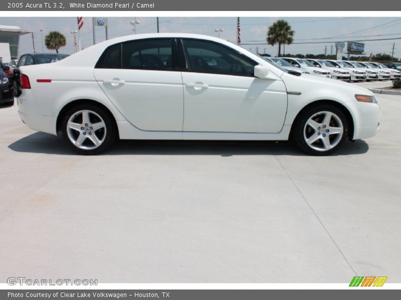 White Diamond Pearl / Camel 2005 Acura TL 3.2