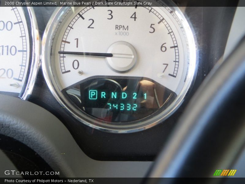 Marine Blue Pearl / Dark Slate Gray/Light Slate Gray 2008 Chrysler Aspen Limited