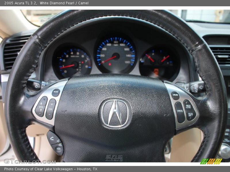 White Diamond Pearl / Camel 2005 Acura TL 3.2