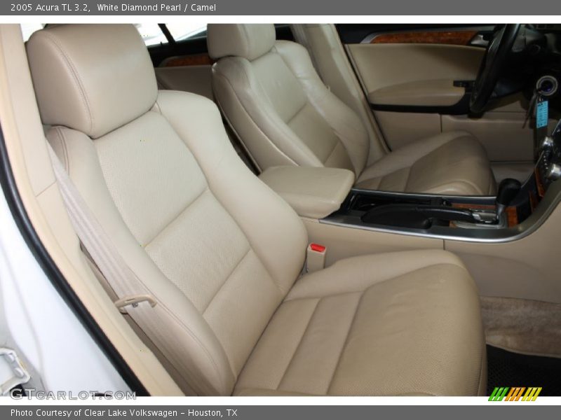 White Diamond Pearl / Camel 2005 Acura TL 3.2