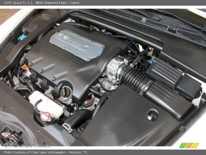 White Diamond Pearl / Camel 2005 Acura TL 3.2