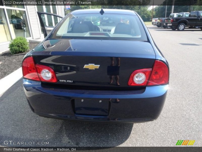 Imperial Blue Metallic / Titanium 2012 Chevrolet Malibu LS