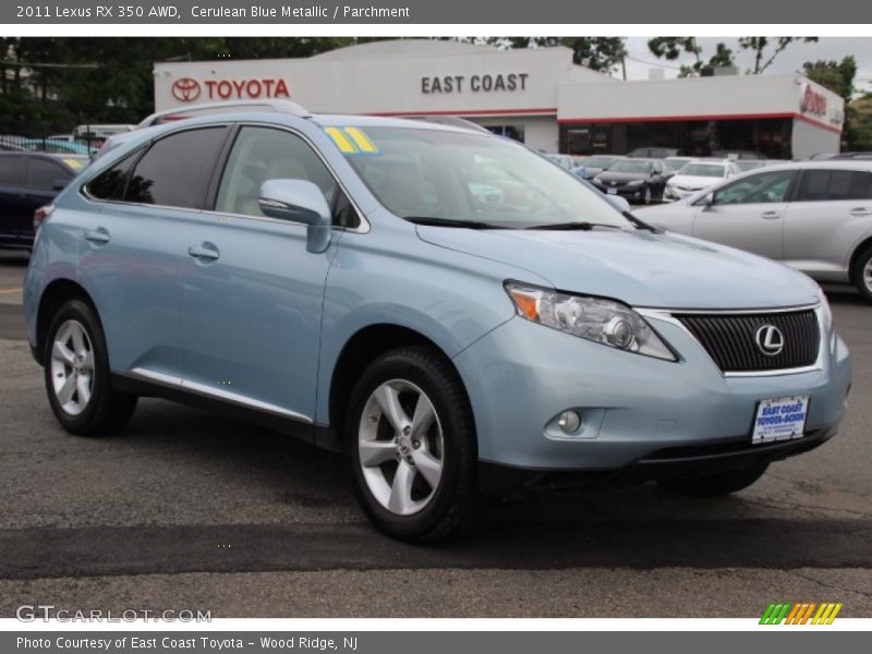 Cerulean Blue Metallic / Parchment 2011 Lexus RX 350 AWD