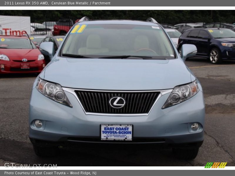 Cerulean Blue Metallic / Parchment 2011 Lexus RX 350 AWD