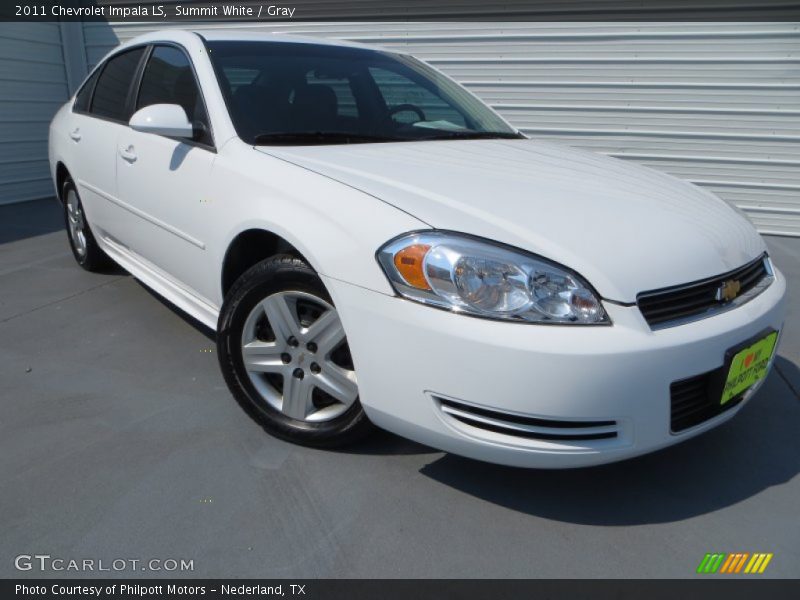 Summit White / Gray 2011 Chevrolet Impala LS