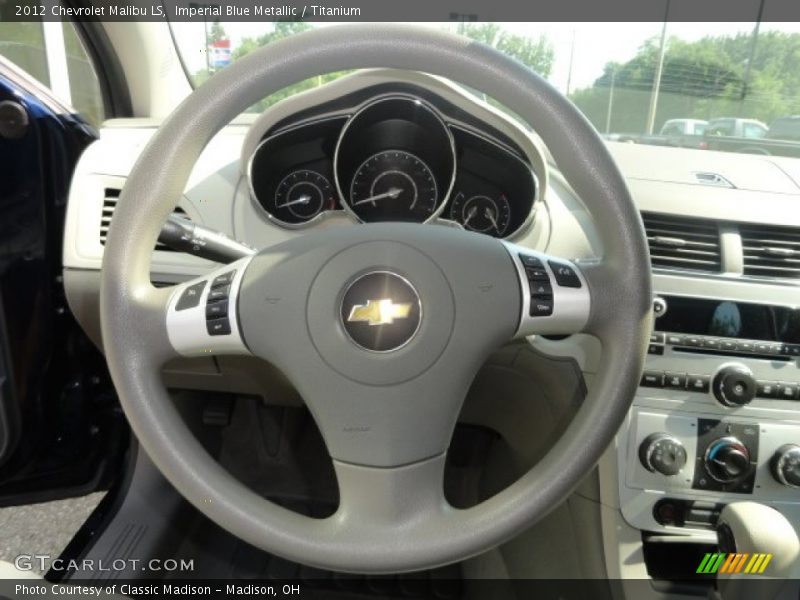 Imperial Blue Metallic / Titanium 2012 Chevrolet Malibu LS