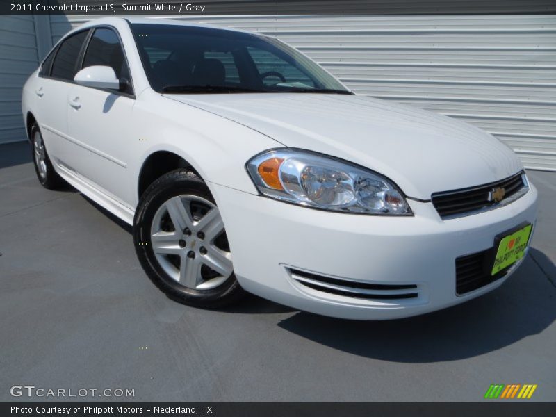 Summit White / Gray 2011 Chevrolet Impala LS