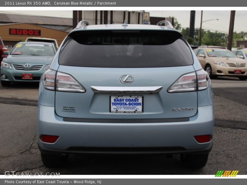 Cerulean Blue Metallic / Parchment 2011 Lexus RX 350 AWD