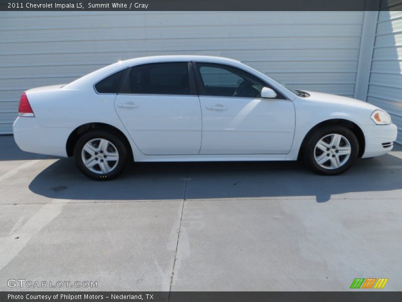 Summit White / Gray 2011 Chevrolet Impala LS