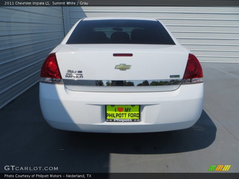 Summit White / Gray 2011 Chevrolet Impala LS