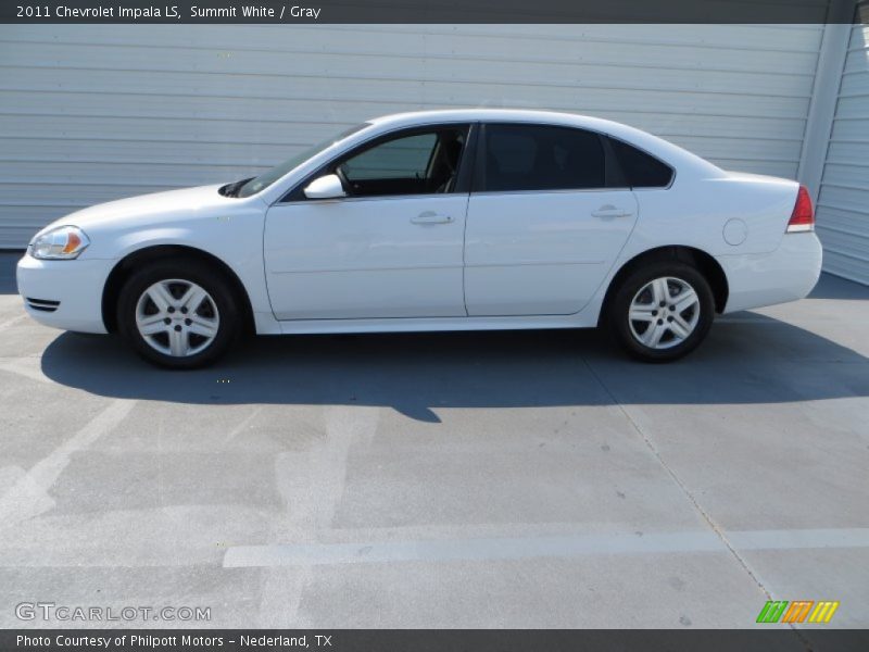 Summit White / Gray 2011 Chevrolet Impala LS