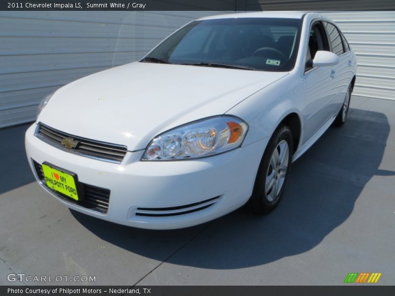 Summit White / Gray 2011 Chevrolet Impala LS
