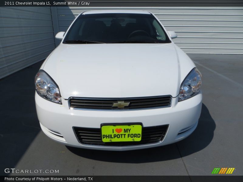 Summit White / Gray 2011 Chevrolet Impala LS