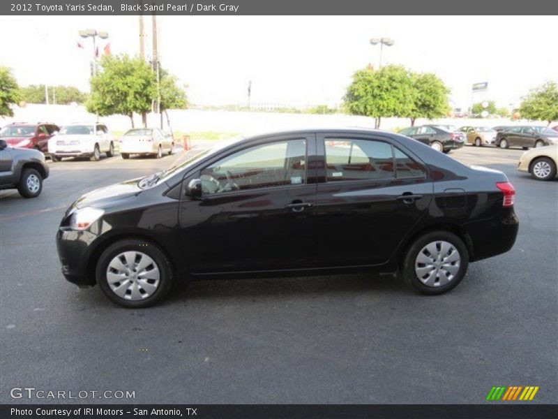 Black Sand Pearl / Dark Gray 2012 Toyota Yaris Sedan