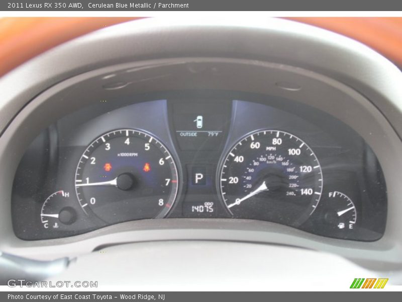 Cerulean Blue Metallic / Parchment 2011 Lexus RX 350 AWD