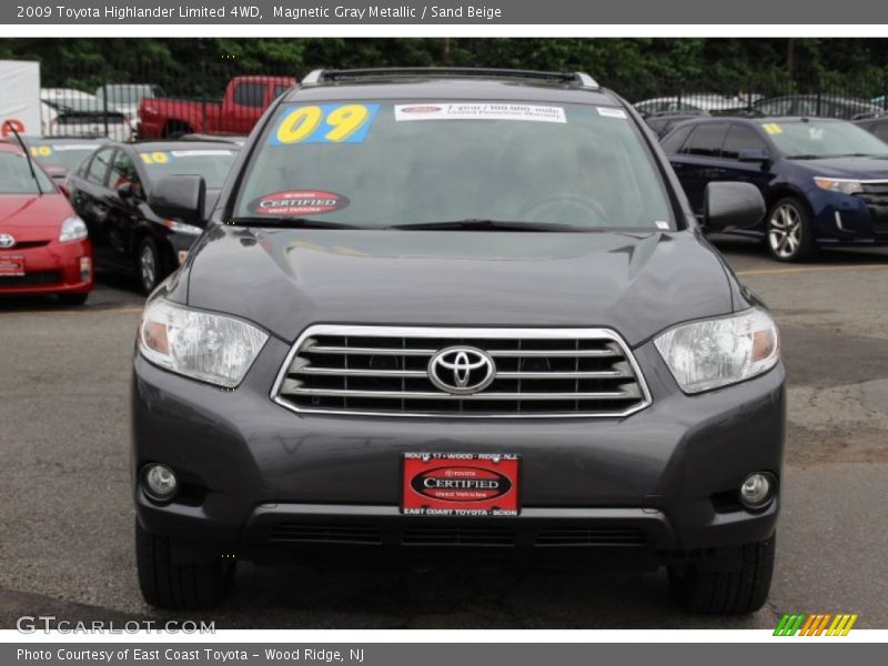 Magnetic Gray Metallic / Sand Beige 2009 Toyota Highlander Limited 4WD