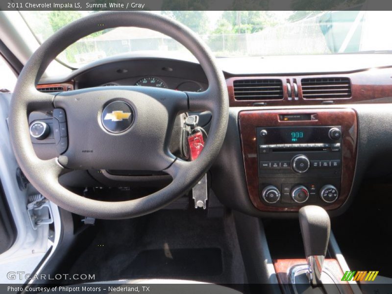 Summit White / Gray 2011 Chevrolet Impala LS