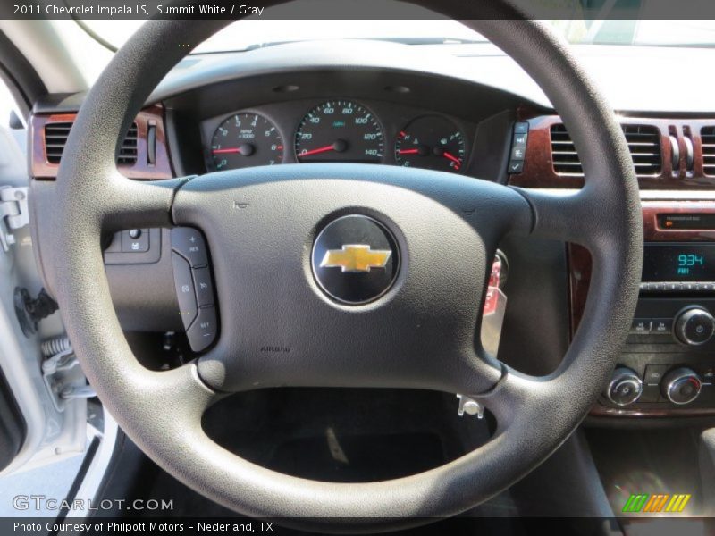 Summit White / Gray 2011 Chevrolet Impala LS