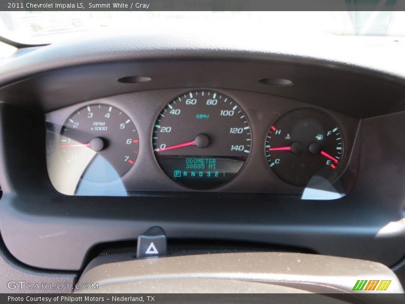 Summit White / Gray 2011 Chevrolet Impala LS