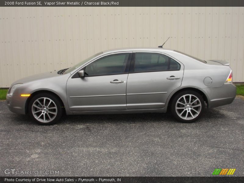 Vapor Silver Metallic / Charcoal Black/Red 2008 Ford Fusion SE