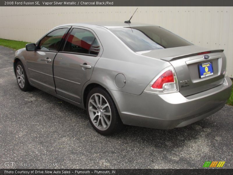 Vapor Silver Metallic / Charcoal Black/Red 2008 Ford Fusion SE