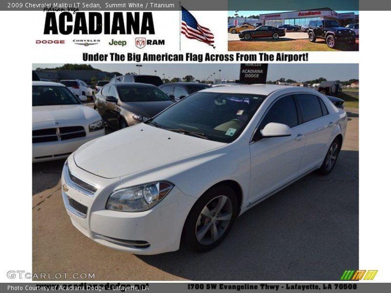 Summit White / Titanium 2009 Chevrolet Malibu LT Sedan