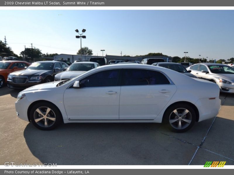Summit White / Titanium 2009 Chevrolet Malibu LT Sedan